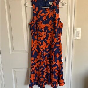 Jcrew, Blue & Orange Floral Dress